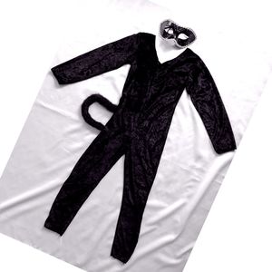 Velvet catsuit bodysuit costume